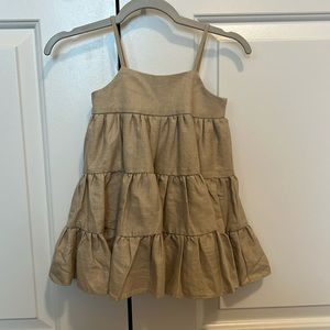 Baby girl linen tiered dress
